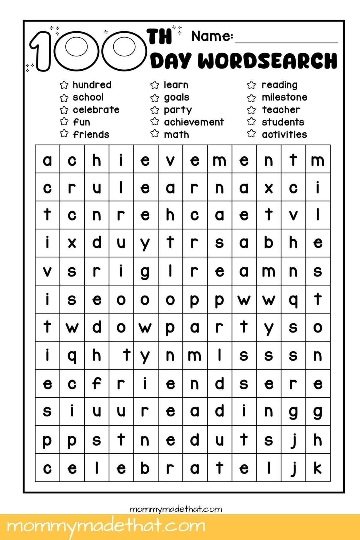Free Printable 100 Word Word Search Free Printable 100 Word Word Search