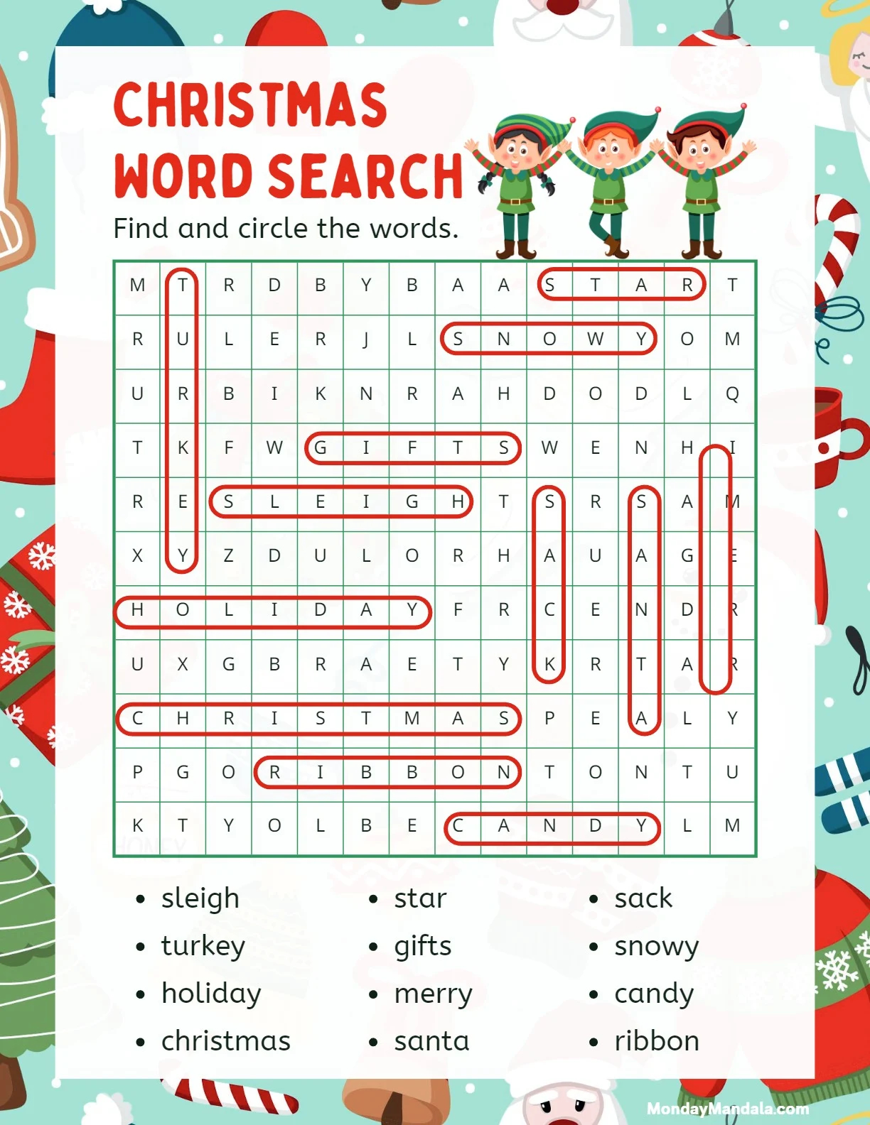 18 Christmas Word Searches Free PDF Printables 