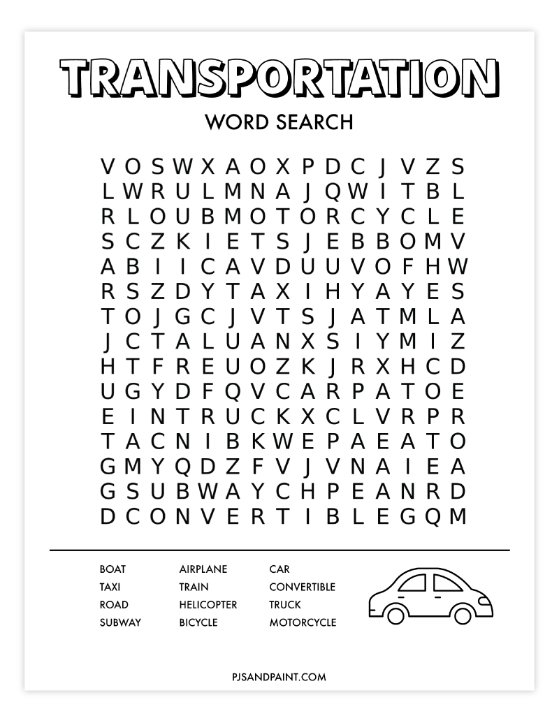 23 Free Printable Word Searches Pjs And Paint