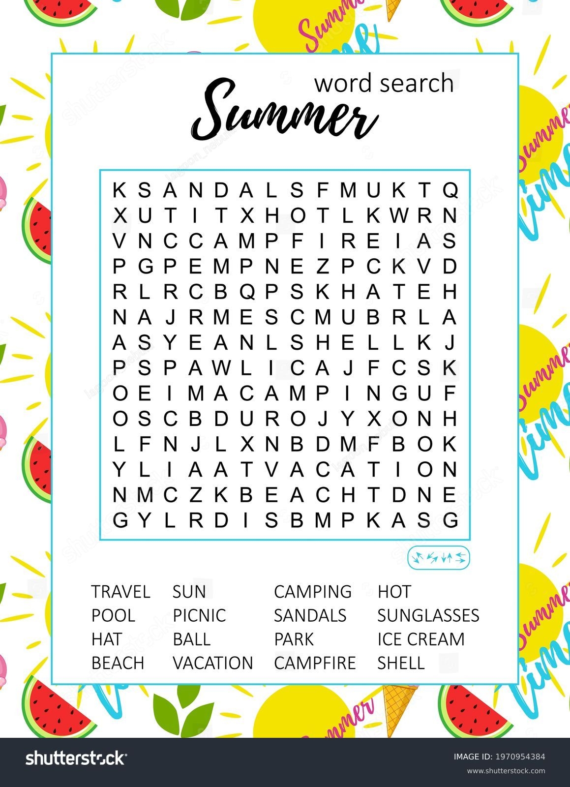 3 Hundred Kids Word Search Summer Royalty Free Images Stock Photos U0026 Pictures Shutterstock