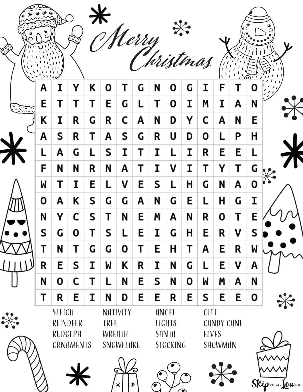 43 Free Christmas Word Search Puzzles For Kids Worksheets Library