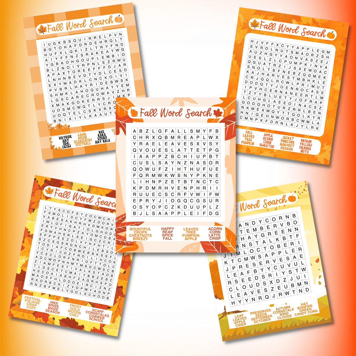 5 Free Fall Word Search Printables Prudent Penny Pincher