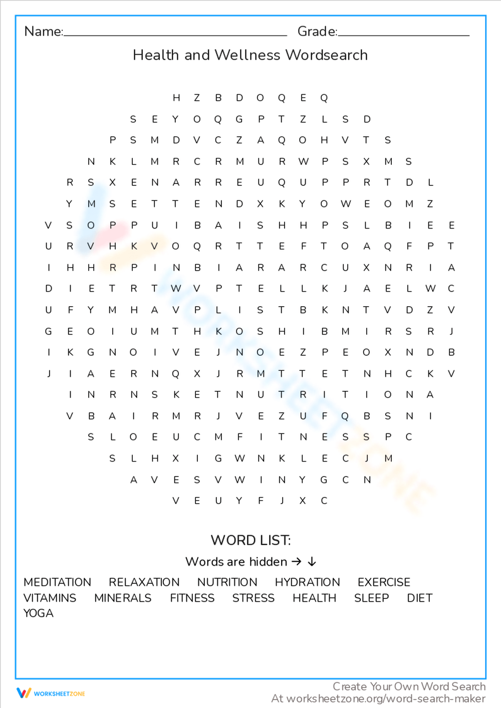 5th Grade Word Search