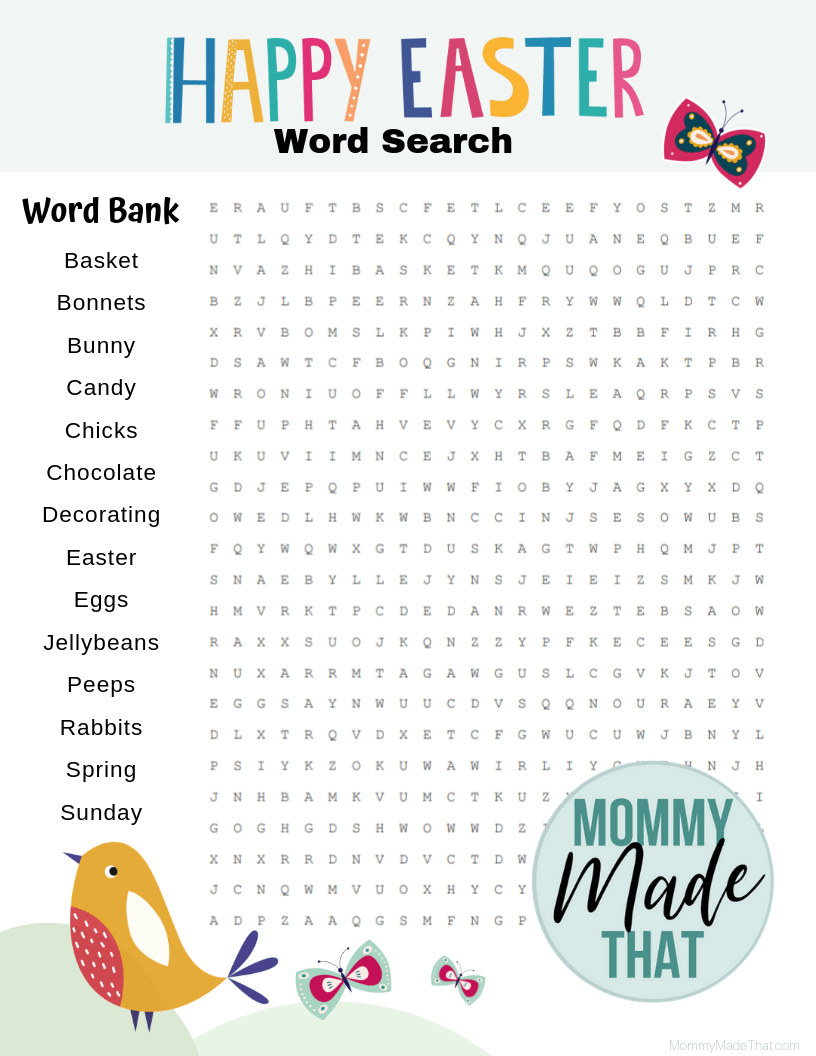 6 Fantastic Free Easter Word Search Printables 6 Fantastic Free Easter Word Search Printables