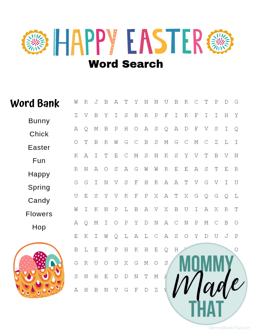 6 Fantastic Free Easter Word Search Printables 6 Fantastic Free Easter Word Search Printables