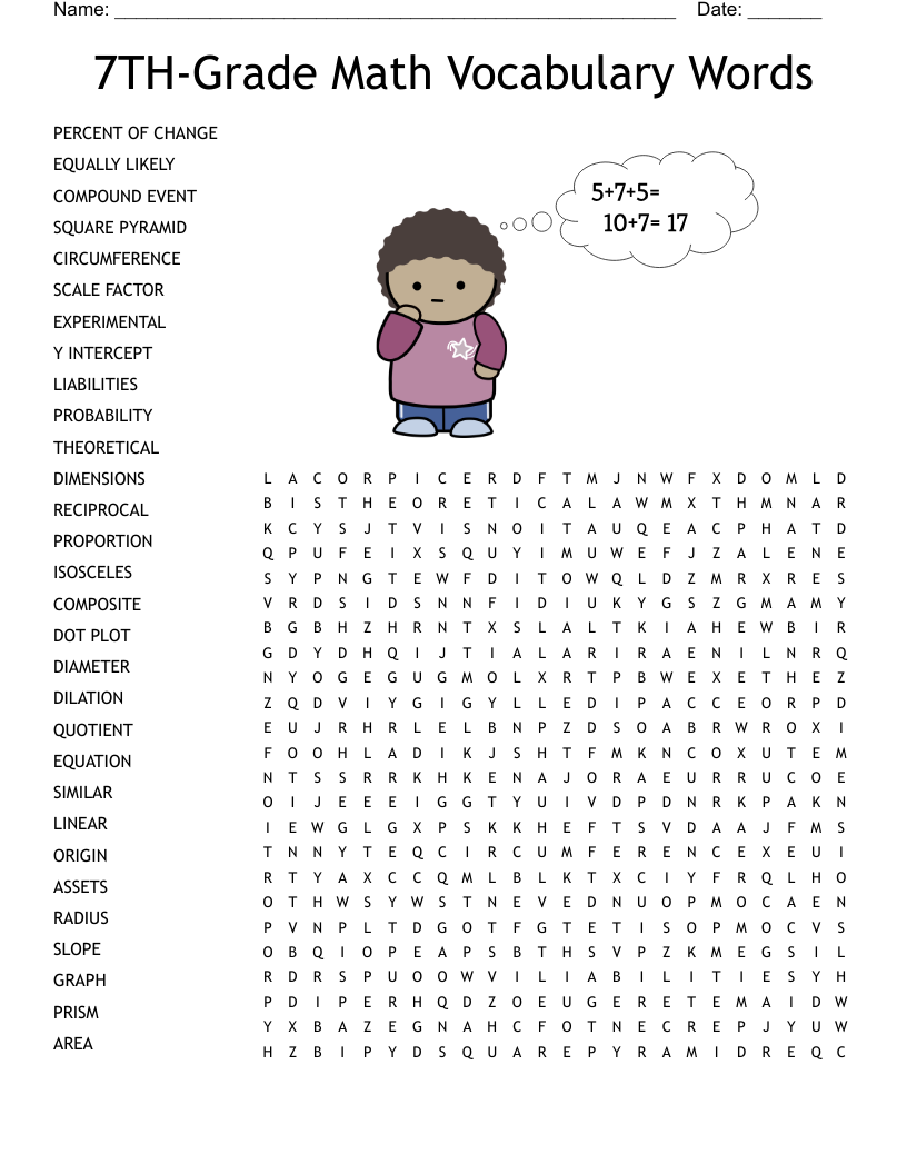 Math Word Searches And Puzzles Pdf