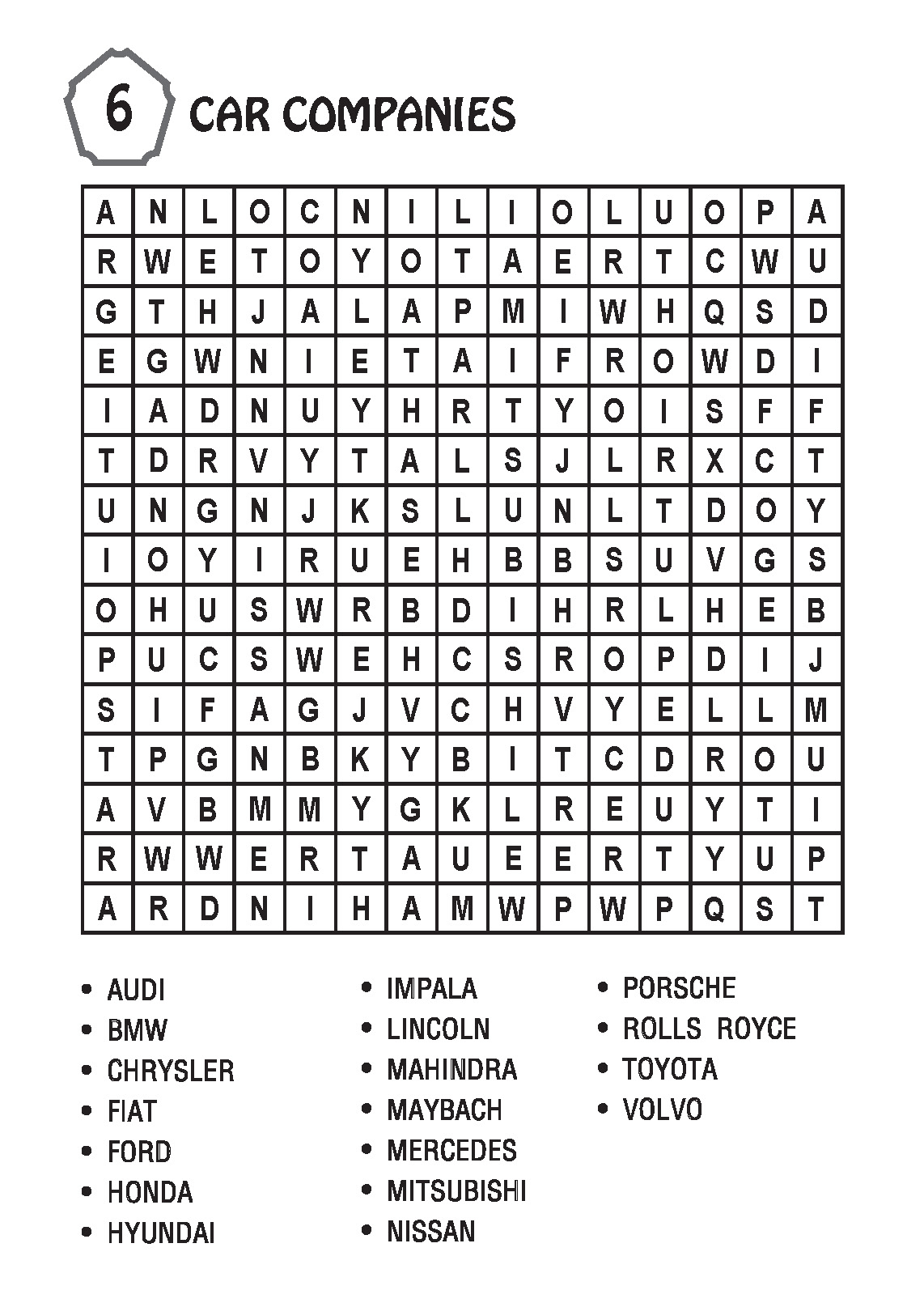 Barbie Word Search Printable