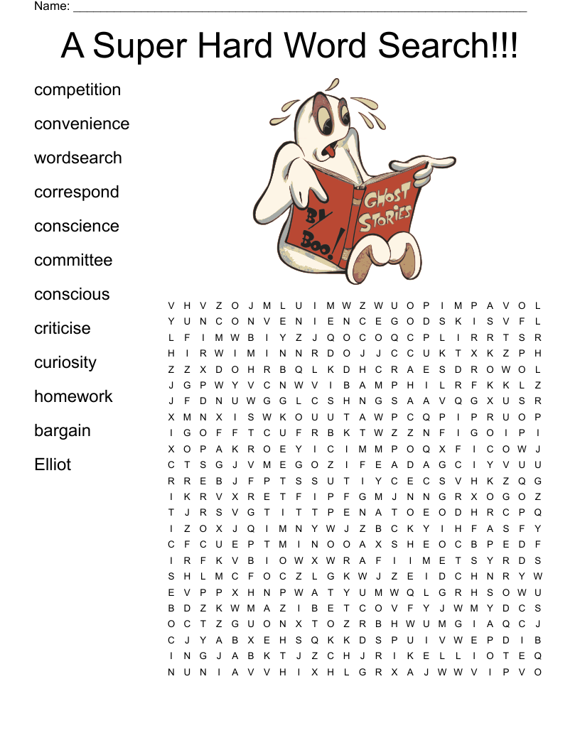 A Super Hard Word Search WordMint