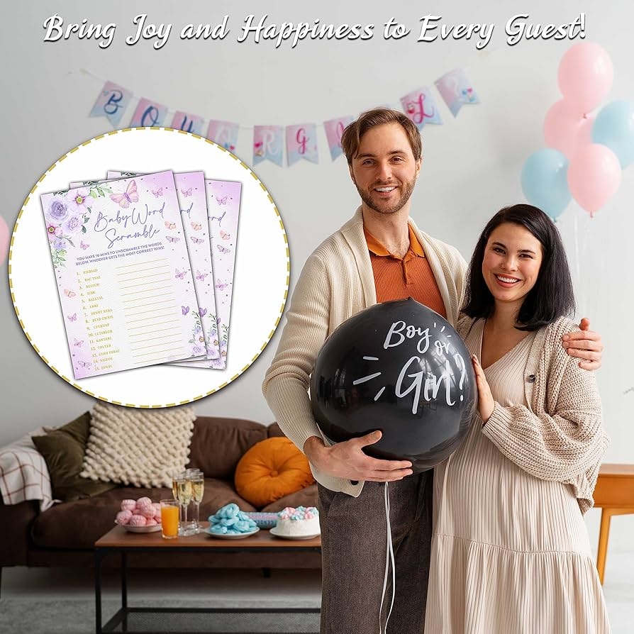 Amazon Butterfly Kisses Baby Shower Games 30 Baby Word Scramble Game Cards With 1 Answer Card Gender Reveal Party Supplies Favors 5 x7 B01 Home Kitchen Amazon Butterfly Kisses Baby Shower Games 30 Baby Word Scramble Game Cards With 1 Answer Card Gender Reveal Party Supplies Favors 5 x7 B01 Home Kitchen