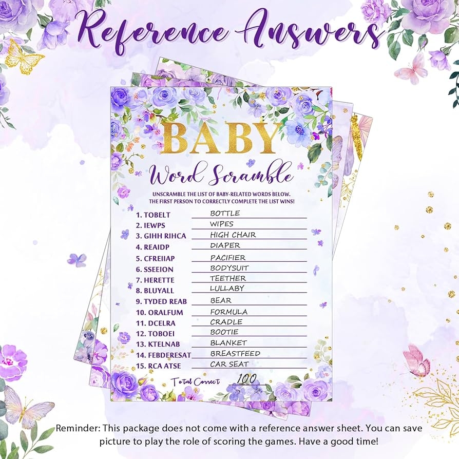 Butterfly Baby Shower Word Search Butterfly Baby Shower Word Search