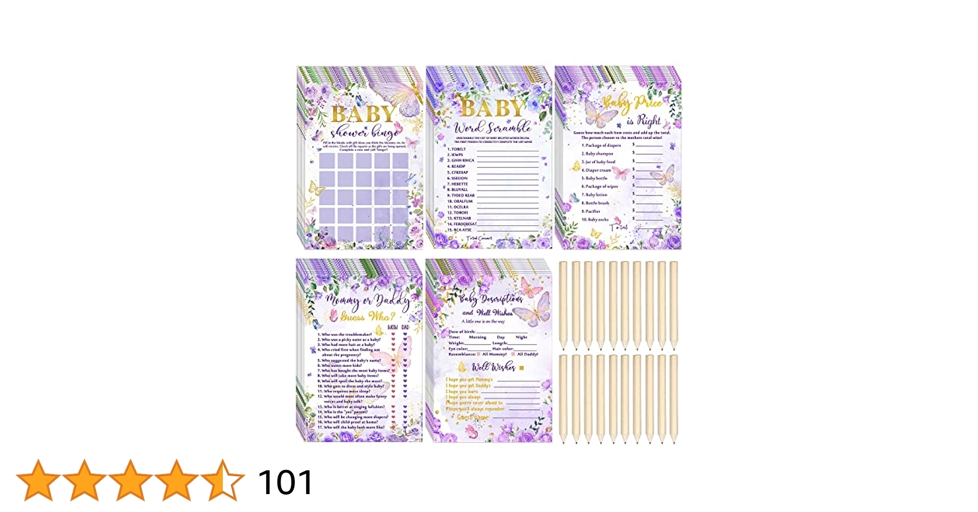 Amazon Nuanchu 145 Pcs Butterfly Theme Baby Shower Games 25 Sheets Each With 20 Pencils Baby Shower Bingo Guess Who Word Scramble Descriptions And Wishes Games For Party Decoration Home Kitchen Amazon Nuanchu 145 Pcs Butterfly Theme Baby Shower Games 25 Sheets Each With 20 Pencils Baby Shower Bingo Guess Who Word Scramble Descriptions And Wishes Games For Party Decoration Home Kitchen