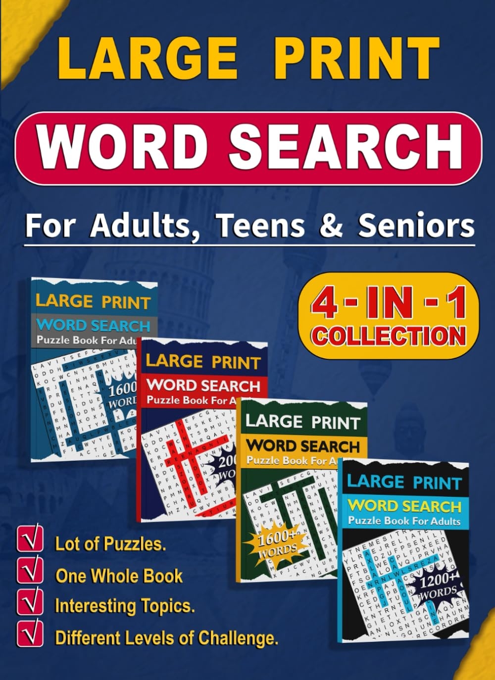 Amazon Word Search For Adults Large Print Large Print Word Search Puzzle Book For Seniors Adults Teens Themed Word Find Puzzles Activity Book Brain Games For Adults 9798829827465 