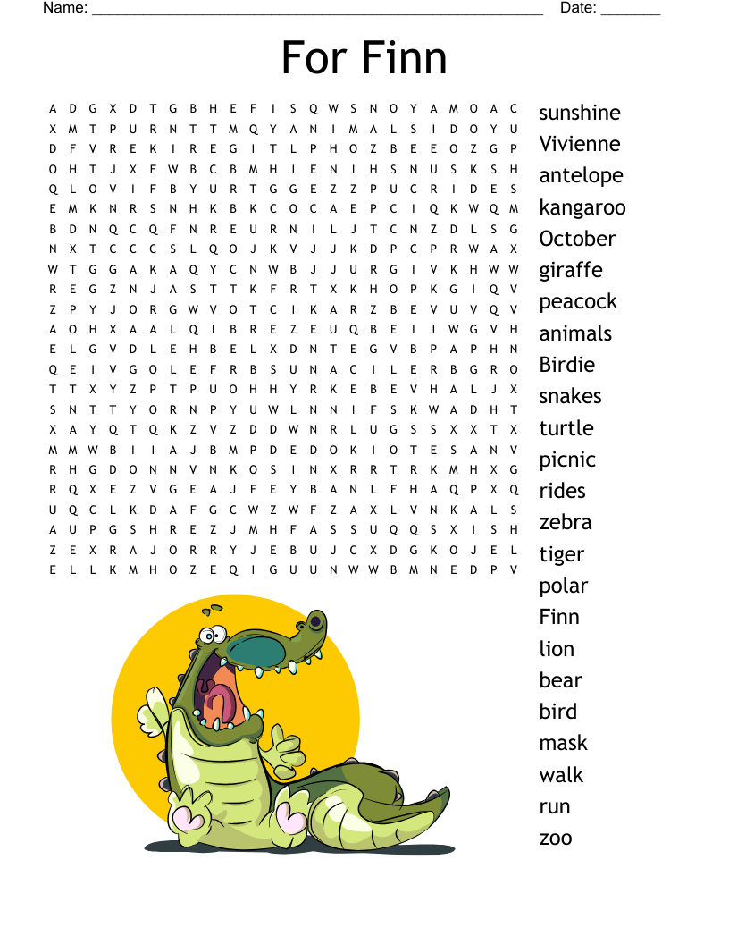Animal Word Search Free