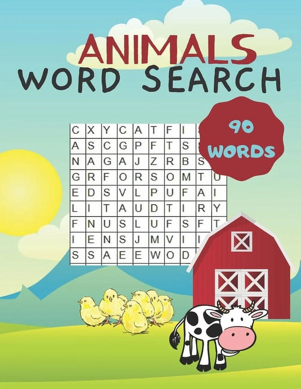 Animals Word Search Fun And Educational Large Print Animal Word Search Puzzle Book For Kids Walmart