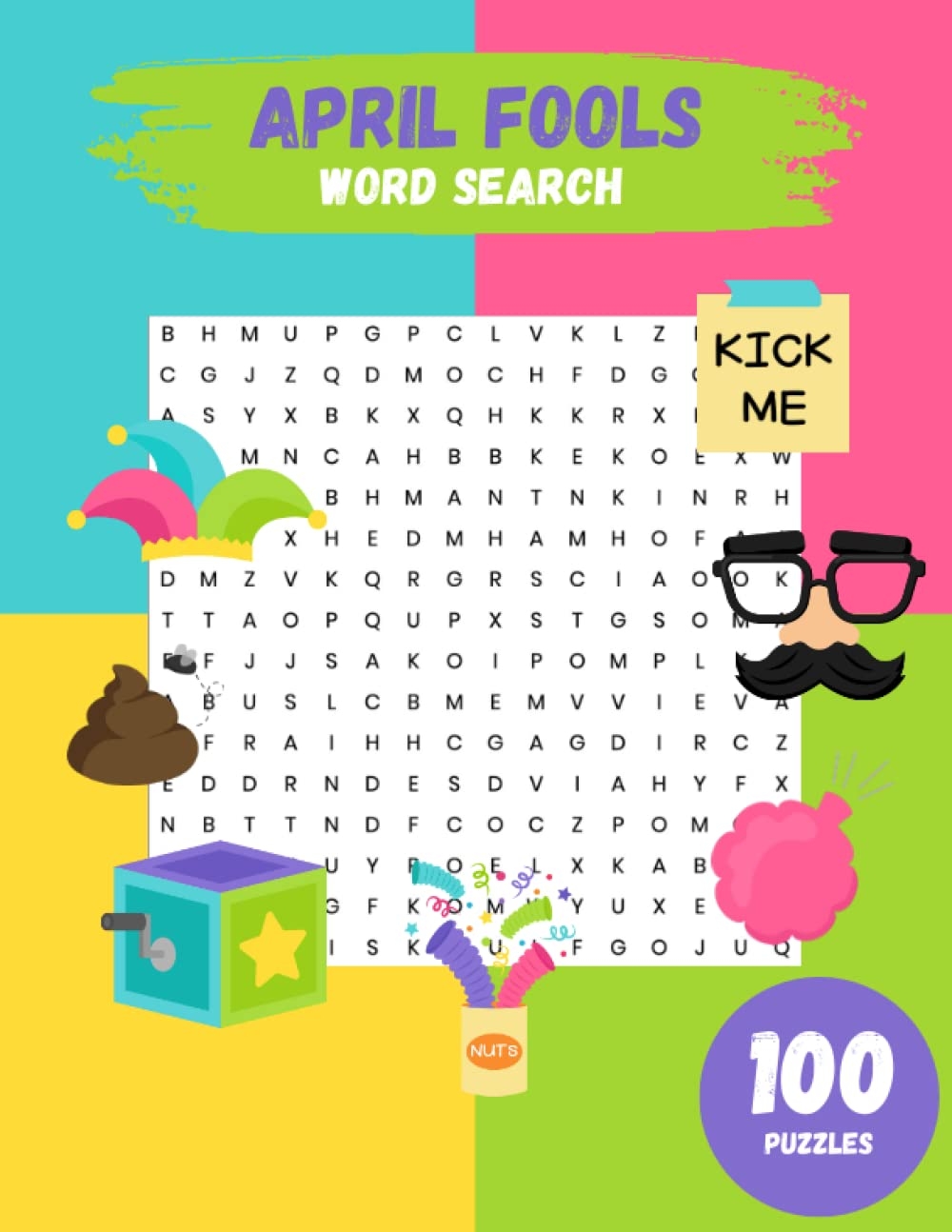 April Fools Word Search 100 Puzzles With Answers Tickling Brain 9798387823015 Amazon Books