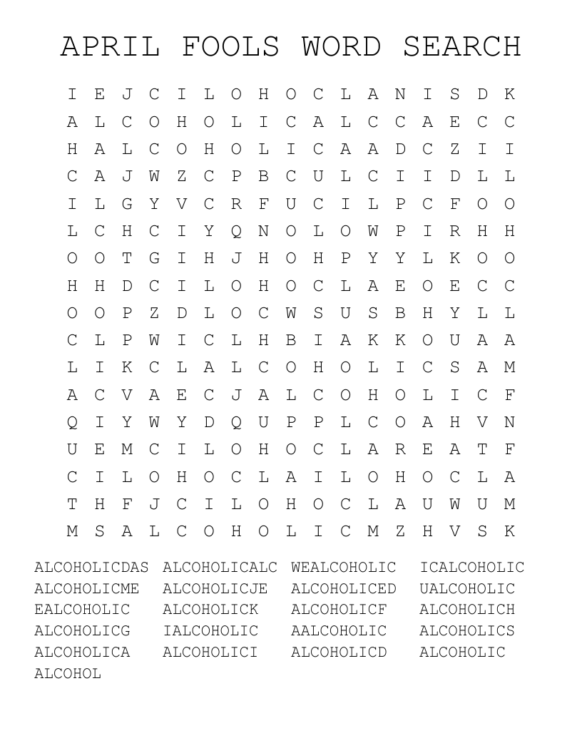APRIL FOOLS WORD SEARCH WordMint