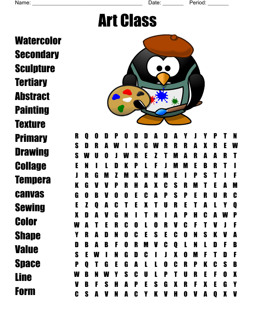 Art Terms Word Search WordMint Art Terms Word Search WordMint