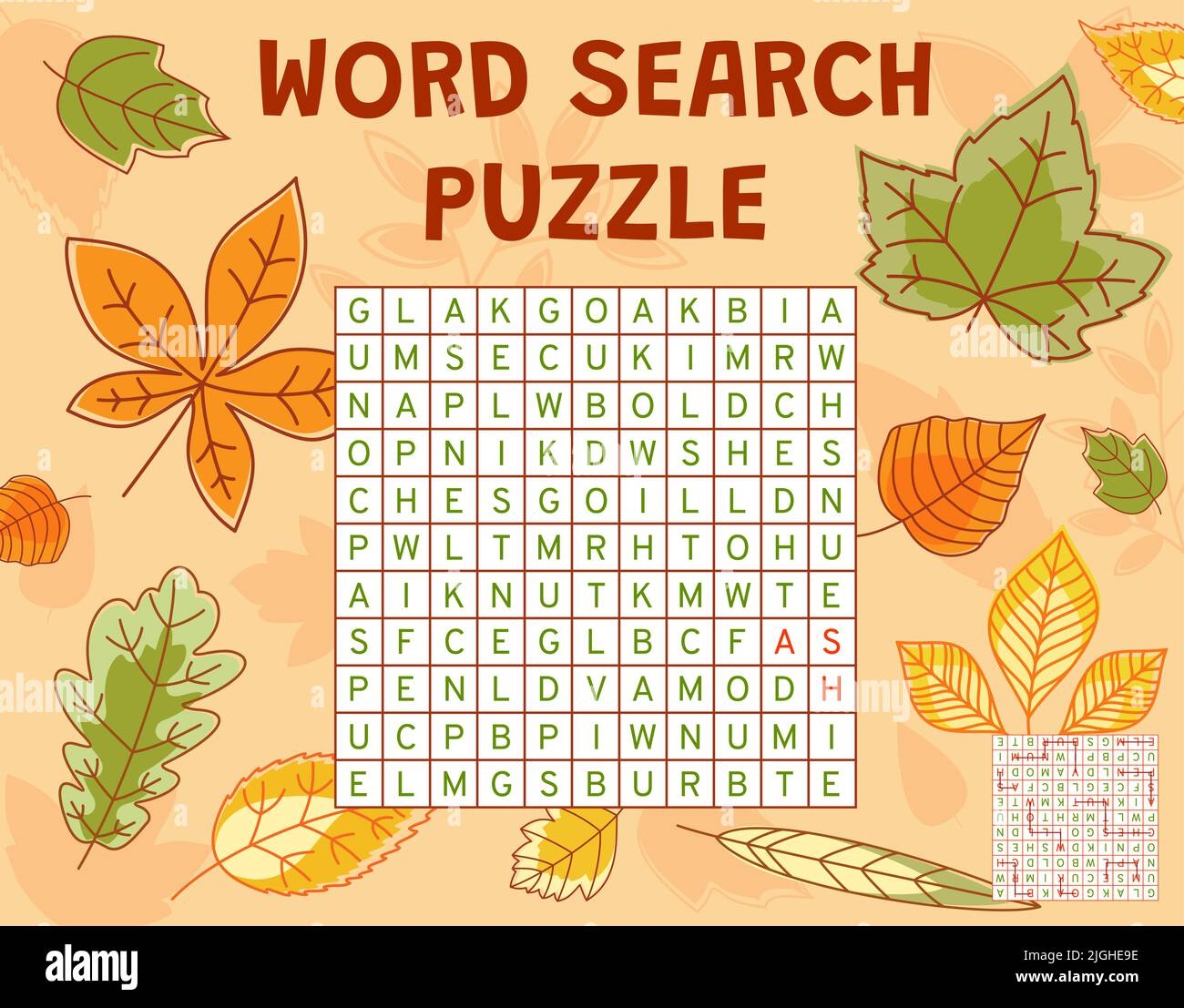 Autumn Word Search Printable For Kids