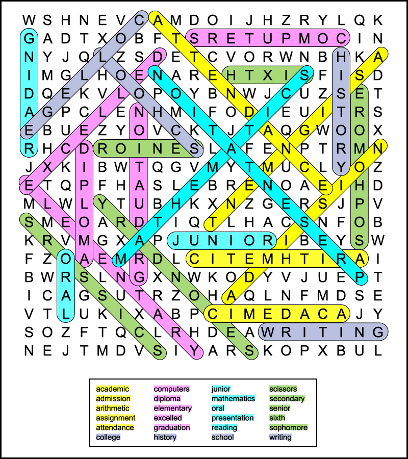 Back To School Word Search For Grade 6 Students Worksheets Library