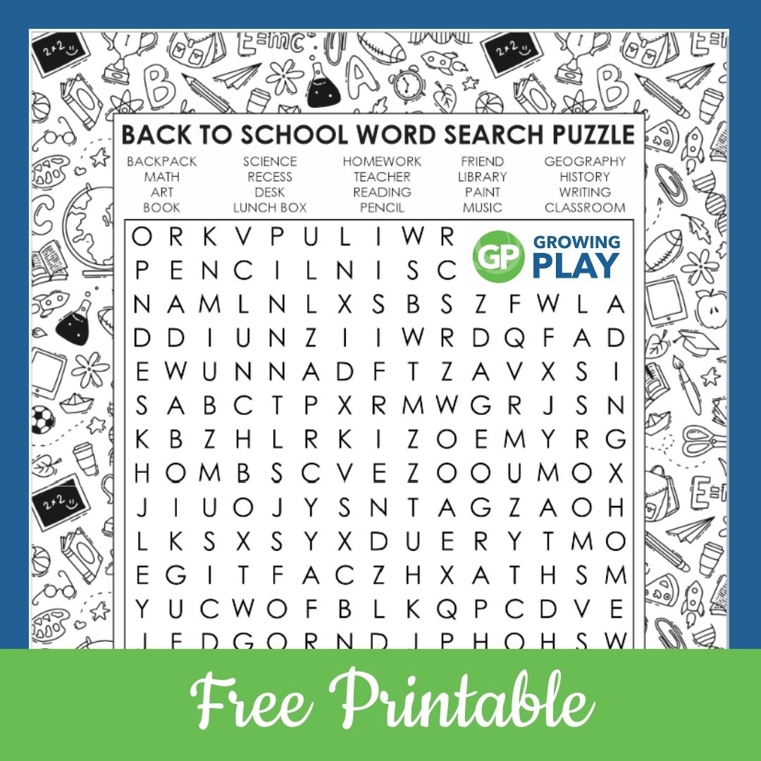 School Word Search Free
