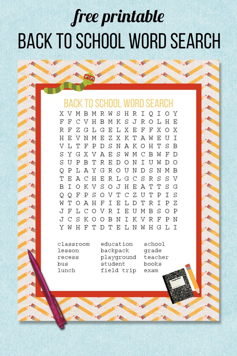 Free Printable Educational Word Searches