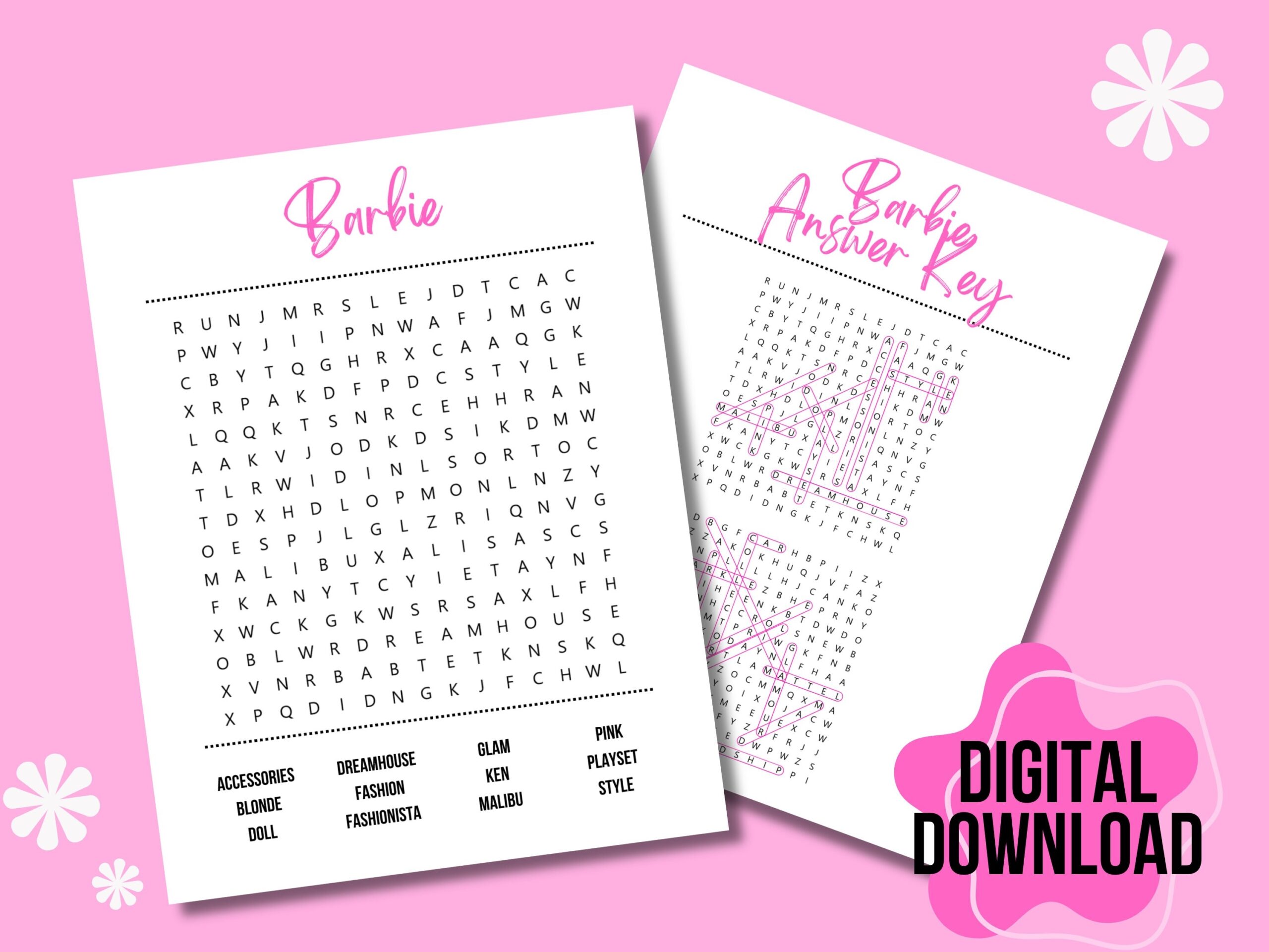 Free Printable Barbie Word Search Free Printable Barbie Word Search