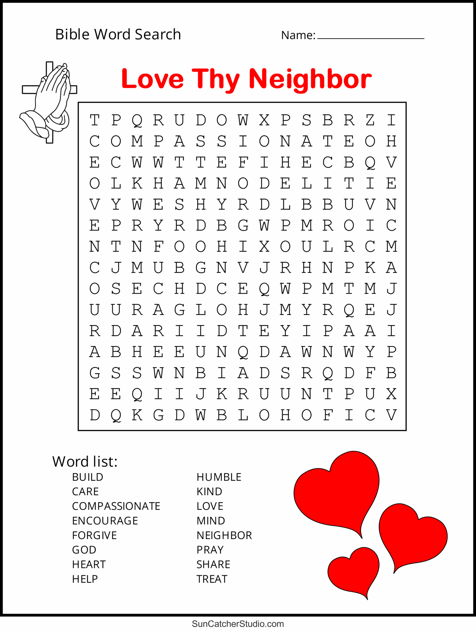 Free Printable Bible Word Search Games