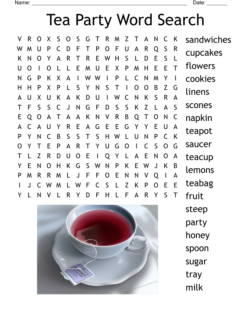 Birthday Party Word Search