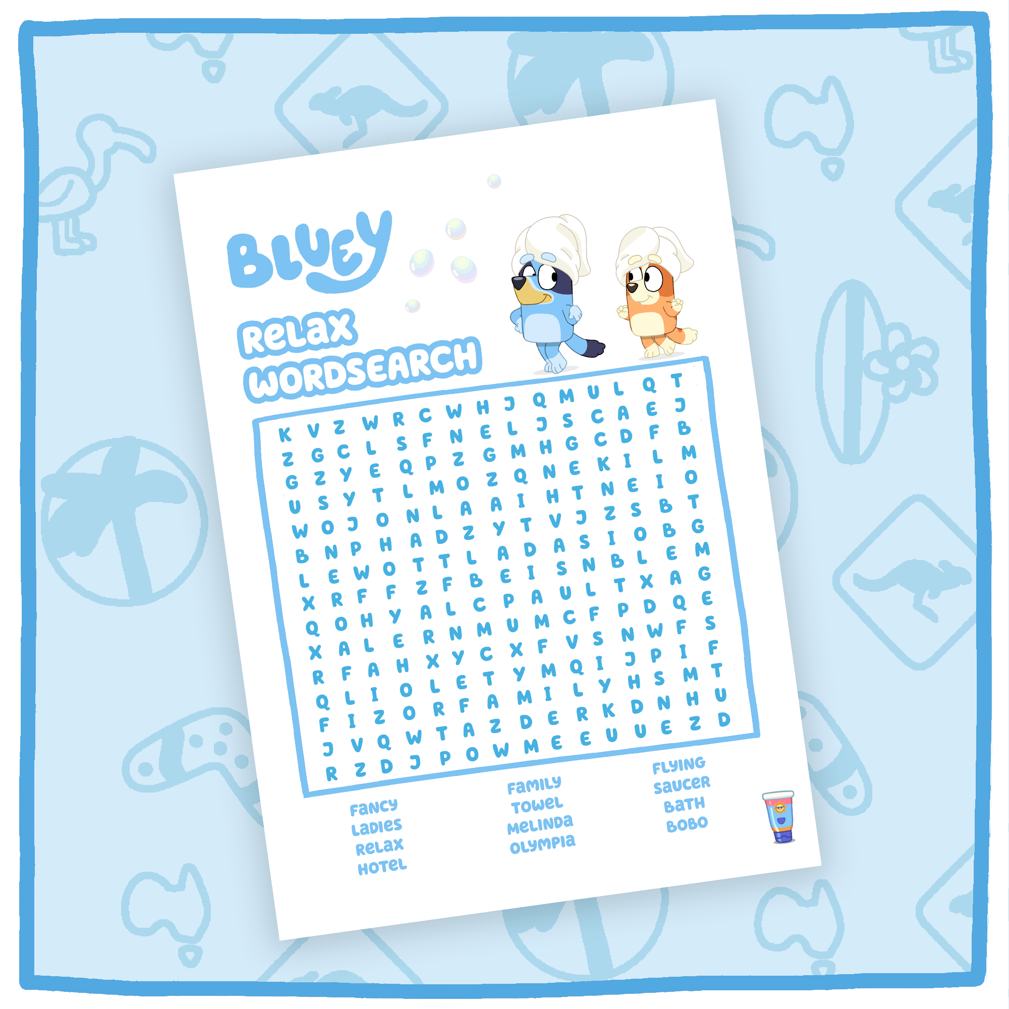 Bluey Family Trip Word Searches Bluey Official Website