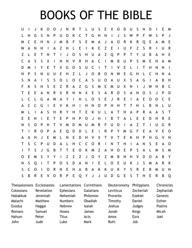 Free Printable Bible Word Search Puzzles Kjv