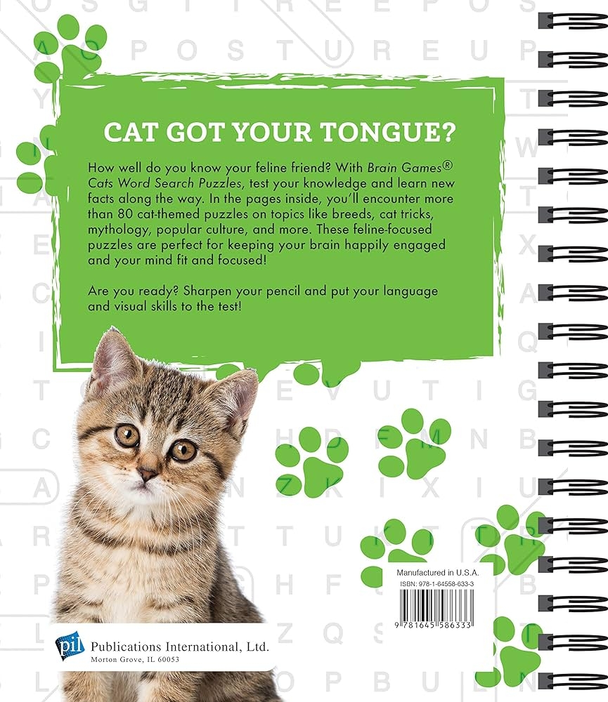 Brain Games Cats Word Search Puzzles Publications International Ltd Brain Games 9781645586333 Amazon Books