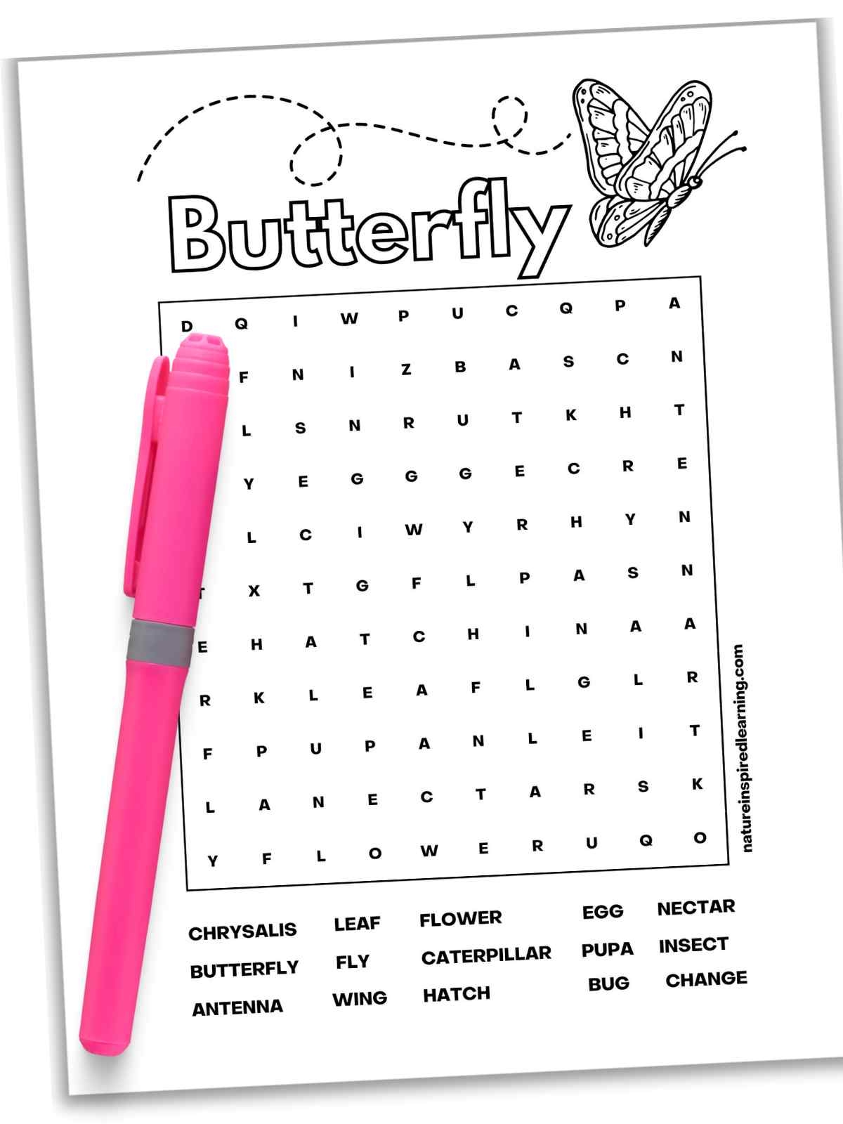 Butterfly Word Searches Nature Inspired Learning Butterfly Word Searches Nature Inspired Learning