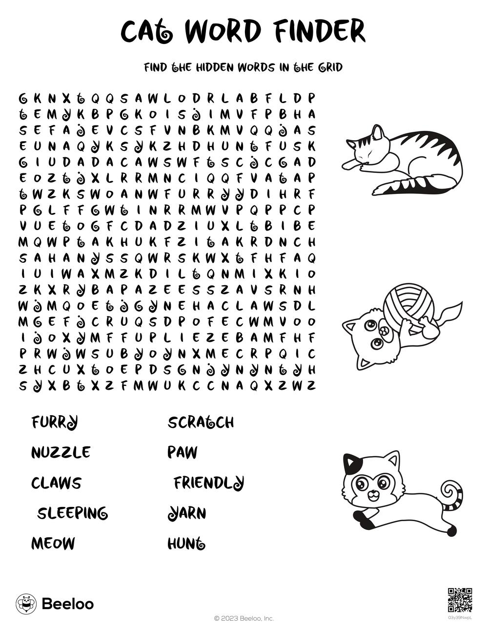 Word Search For 5 Year Olds Printable