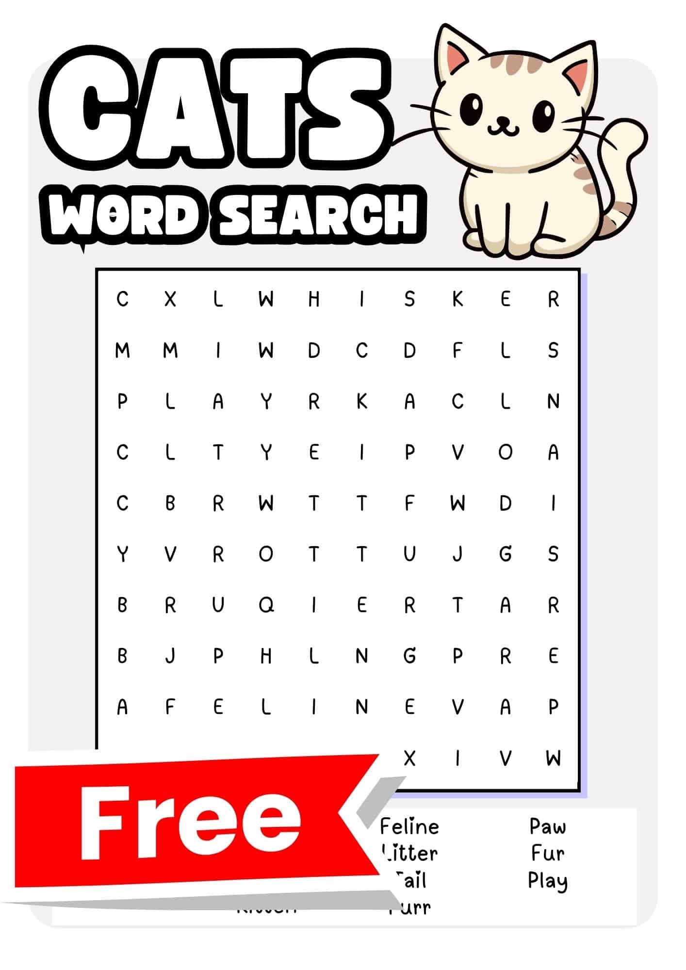 Word Search Printable Easy