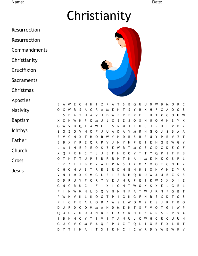 Christianity Word Search WordMint