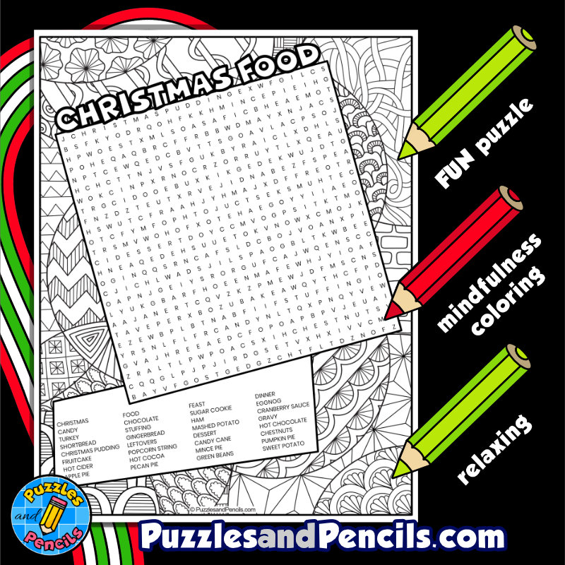 Christmas Food Word Search Puzzle Activity Page With Coloring Wordsearch Made By Teachers Christmas Food Word Search Puzzle Activity Page With Coloring Wordsearch Made By Teachers