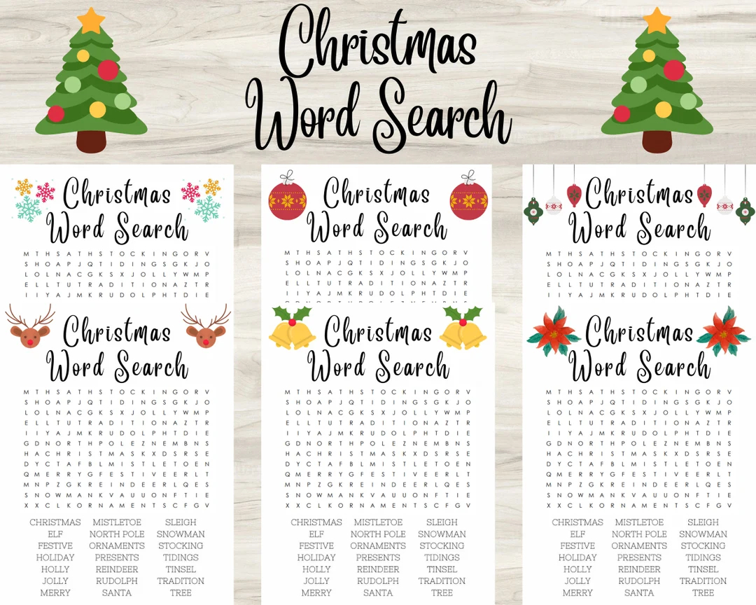 Adult Christmas Word Search