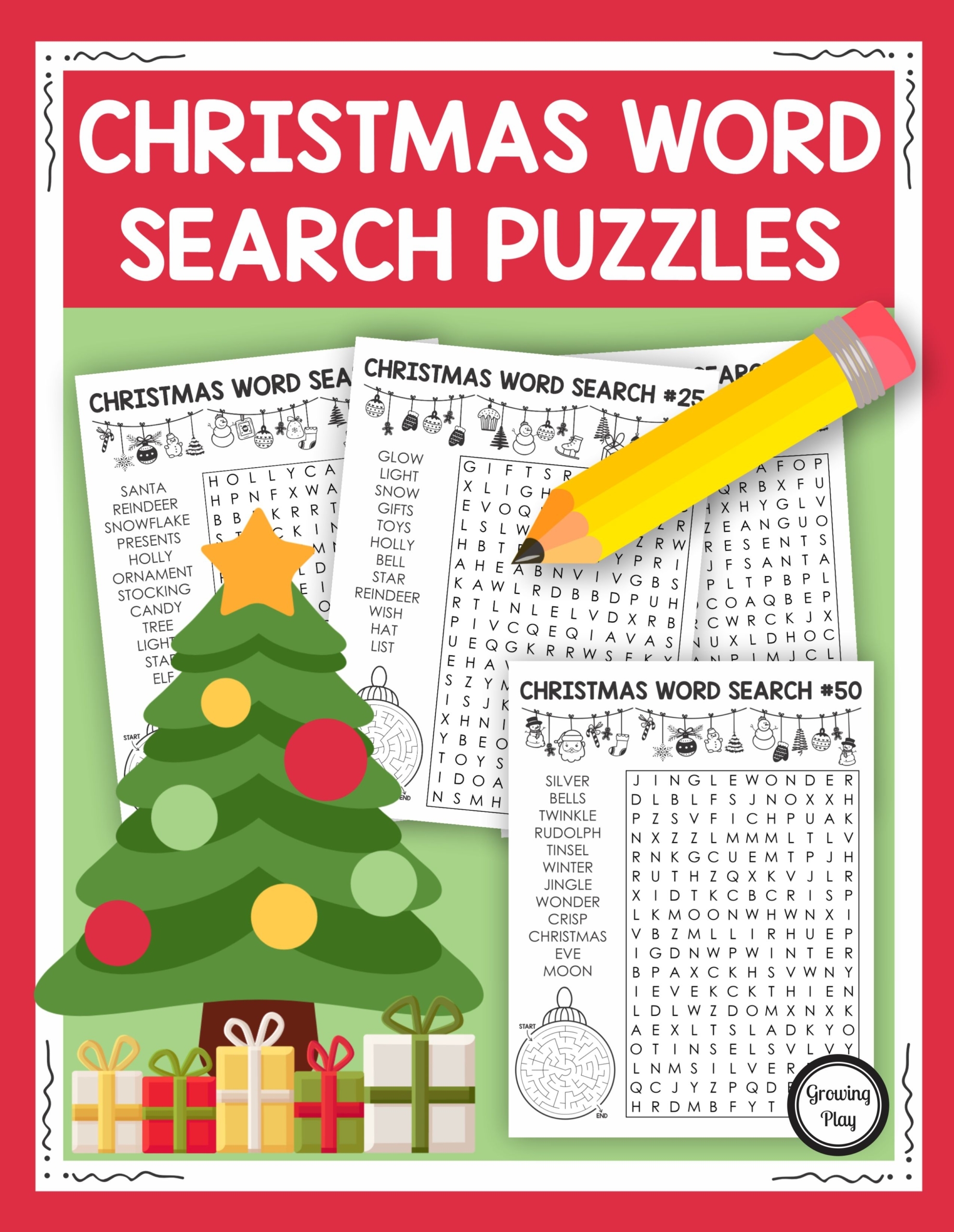 Christmas Word Search For Kids Free Printable