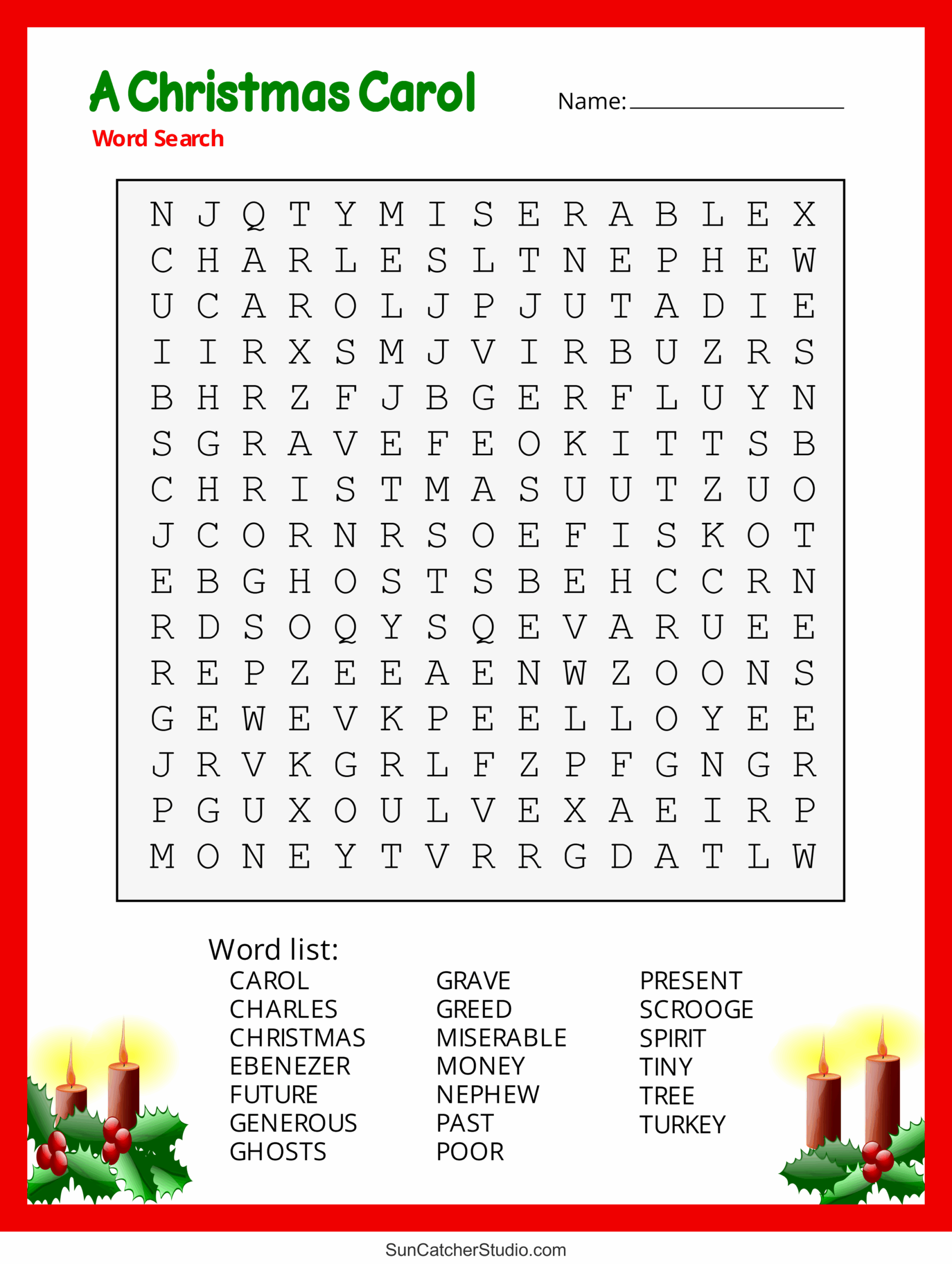 Christmas Word Search Free Printable PDF Puzzles Free Printables Monograms Design Tools Patterns U0026 DIY Projects