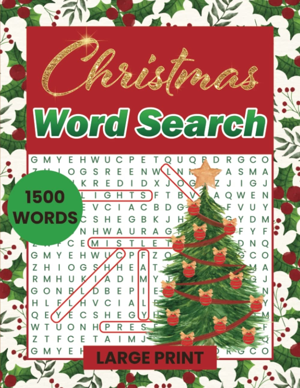 Christmas Word Search Large Print Christmas Themed Word Find Puzzle Book For Adults And Teens Press Paper Sky 9798755163699 Amazon Books