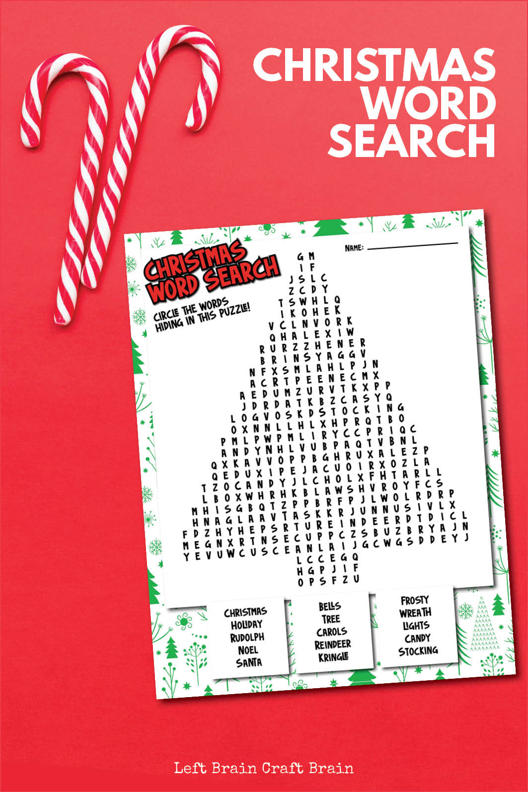 Christmas Word Search Left Brain Craft Brain Christmas Word Search Left Brain Craft Brain