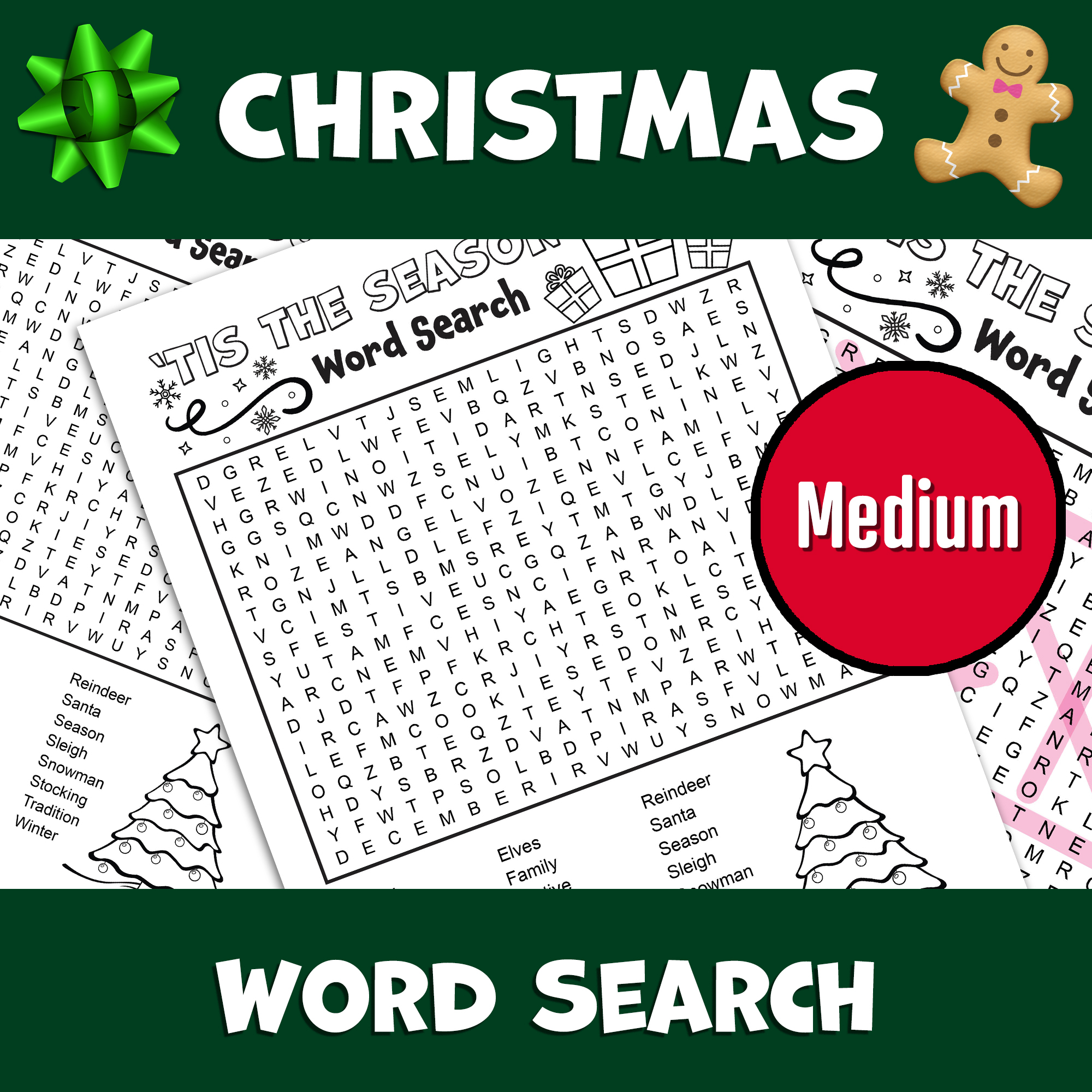 Christmas Word Search Medium Holiday Word Search Puzzle Made By Teachers Christmas Word Search Medium Holiday Word Search Puzzle Made By Teachers
