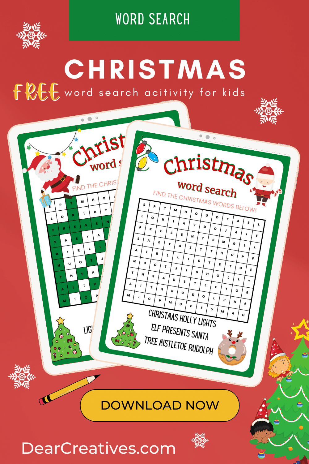 Christmas Word Search Printable Dear Creatives Christmas Word Search Printable Dear Creatives