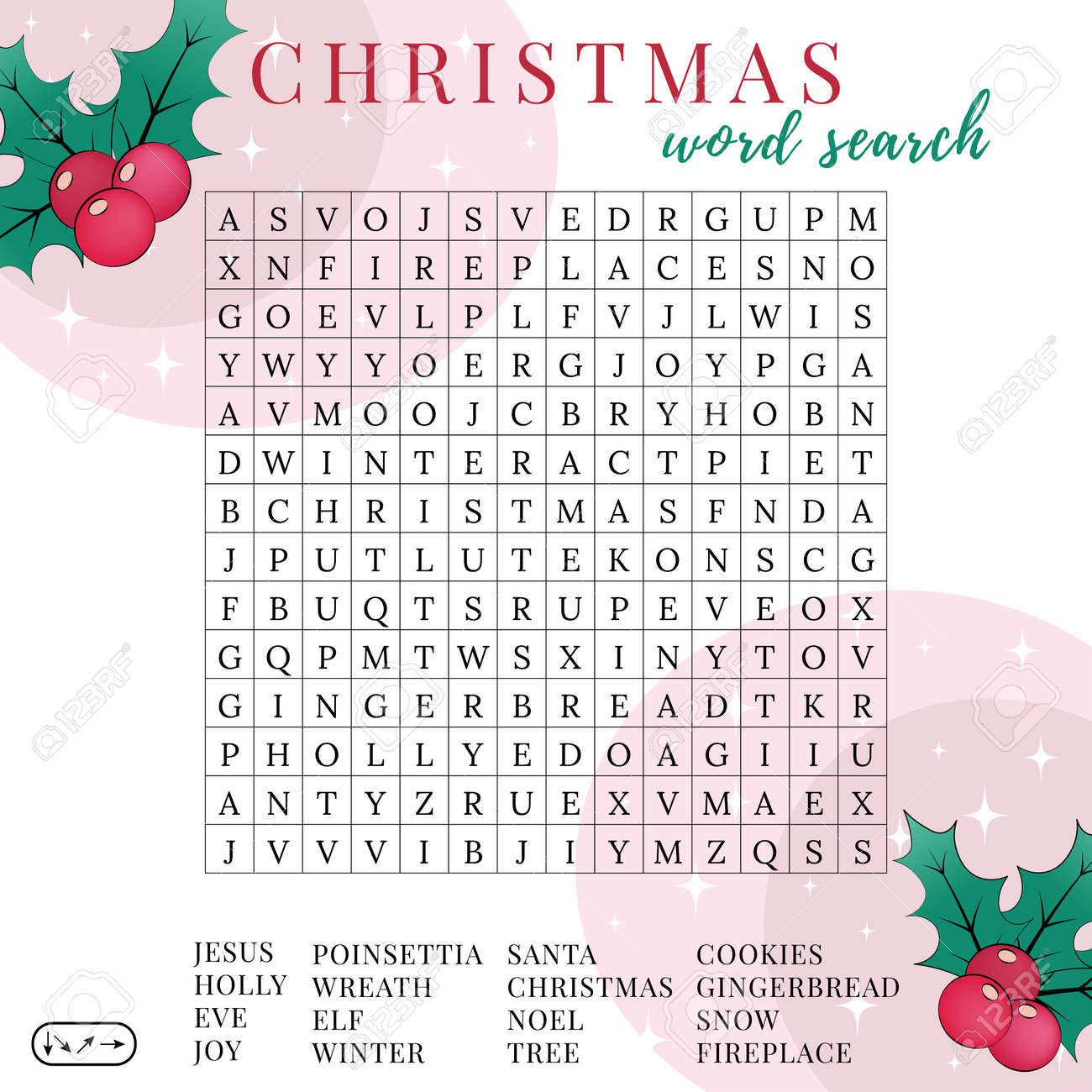 Christmas Printable Word Search Puzzles