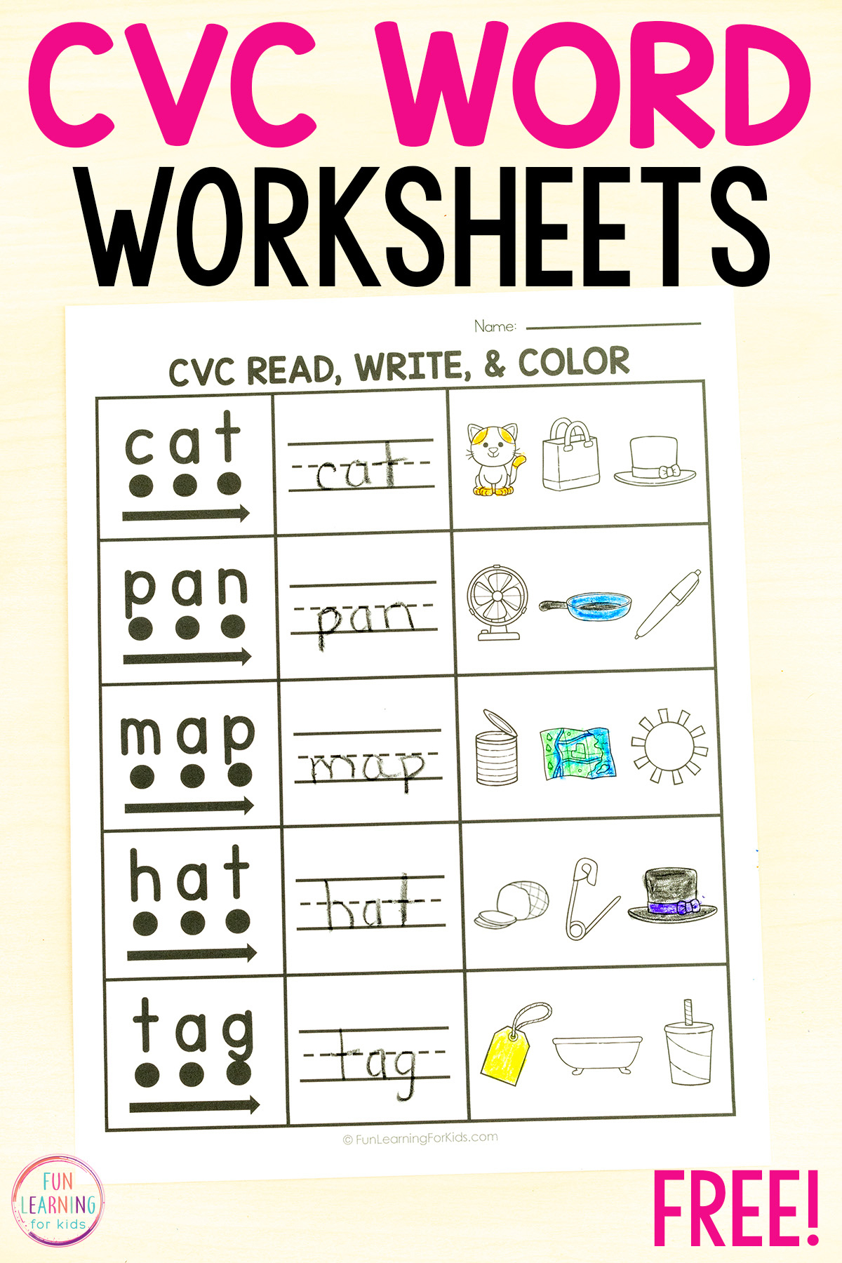 Word Search Cvc Words