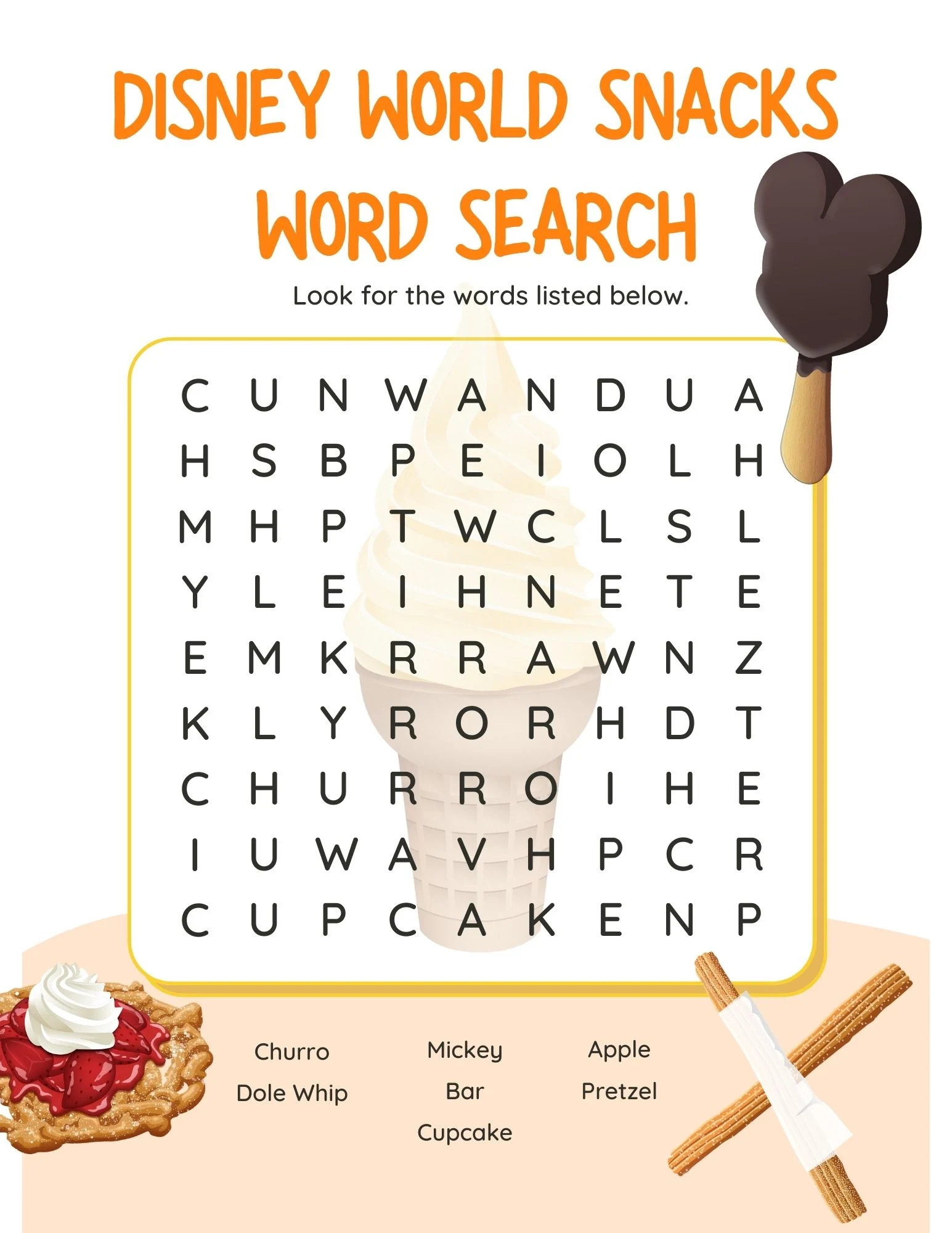 Disney World Word Search