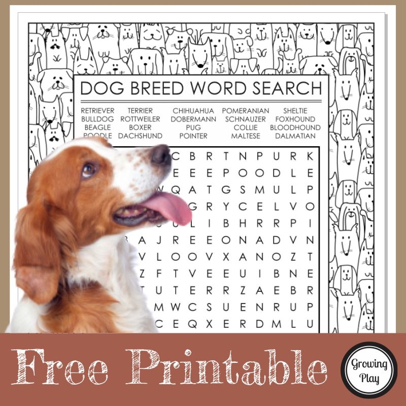 Printable Dog Word Search
