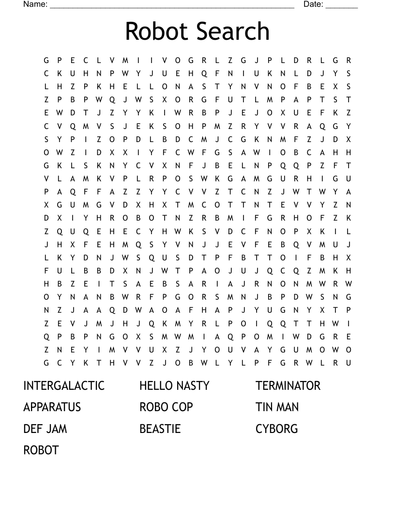 Dog Man Word Search WordMint