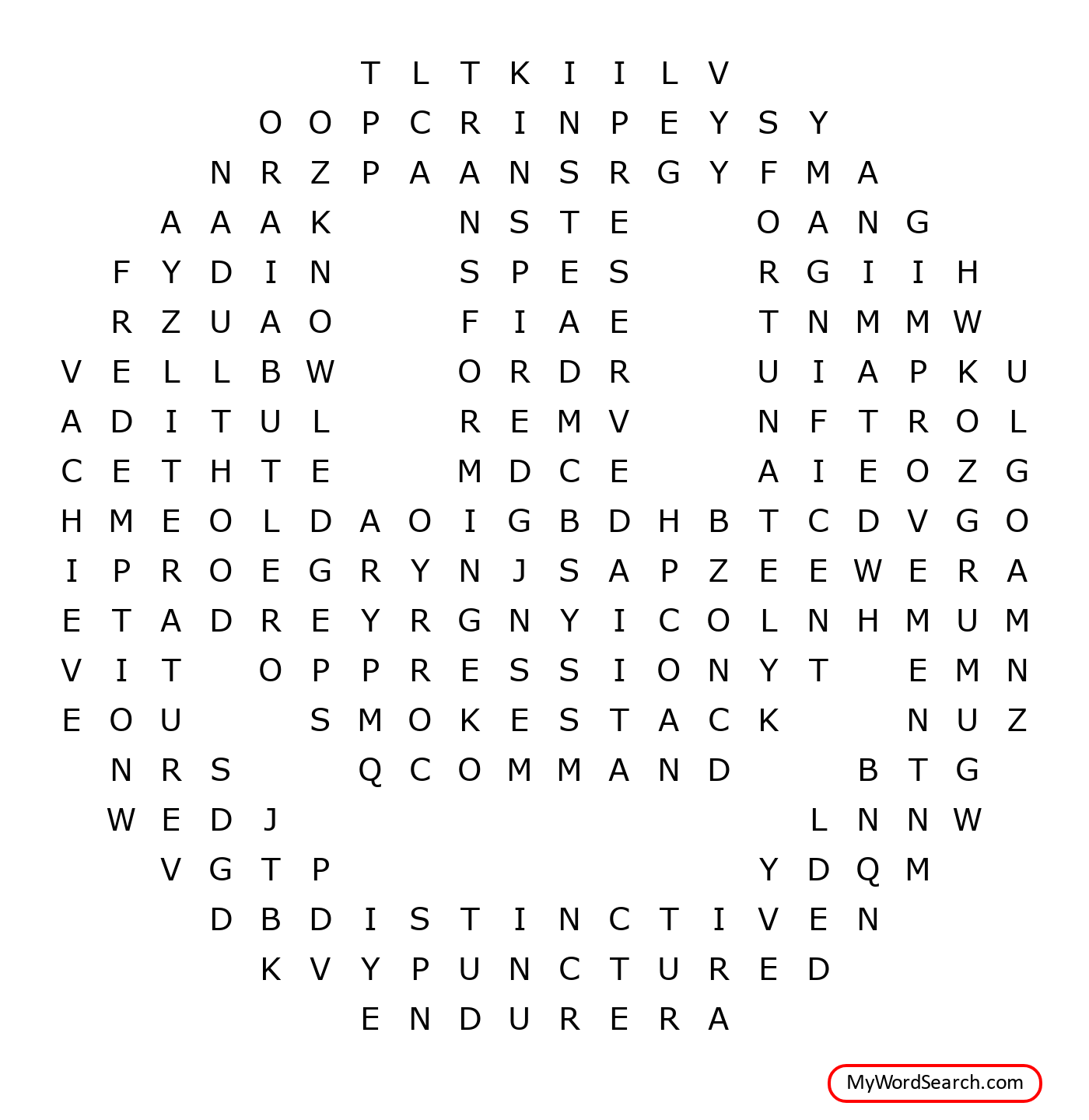Dog Man Word Search