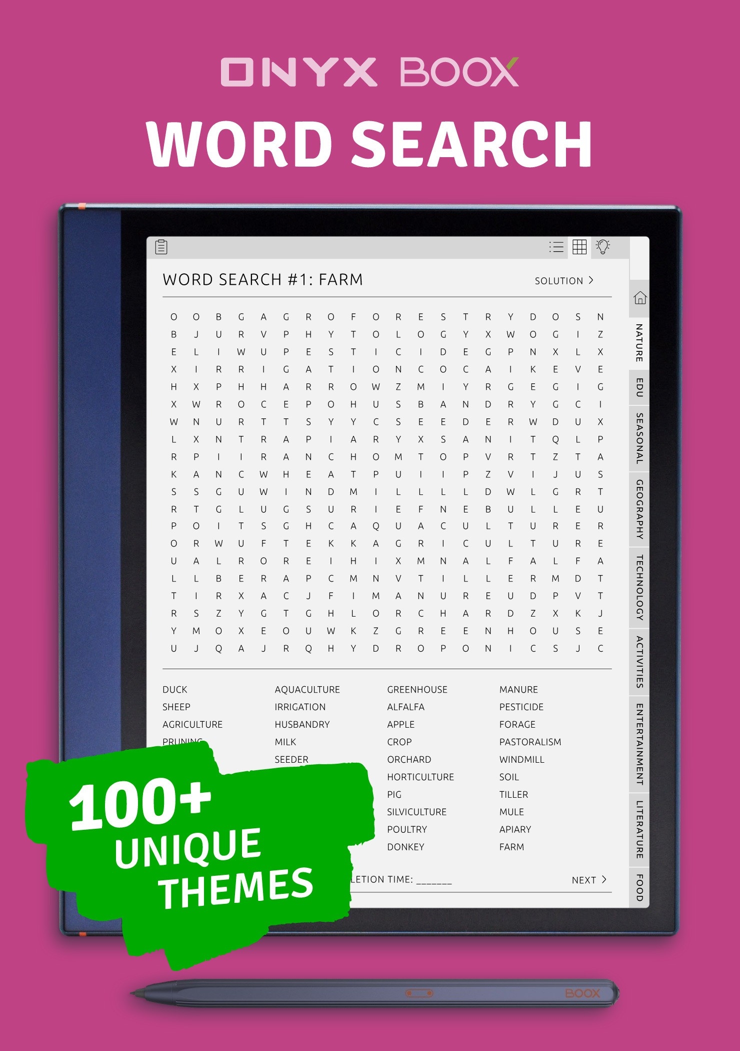 100 Word Word Search Printable Pdf Free